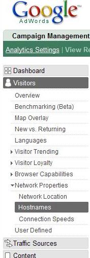 Google Adwords Analytics Hostnames